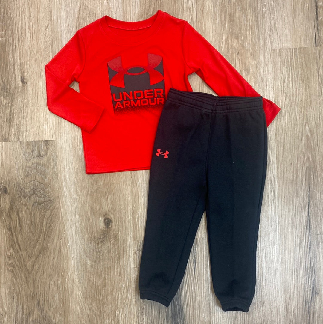 Red Tee and Jogger  Set  - Doodlebug's Children's Boutique