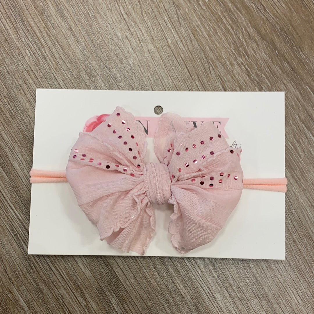 Pink Sequin Dots Mini Headband  - Doodlebug's Children's Boutique