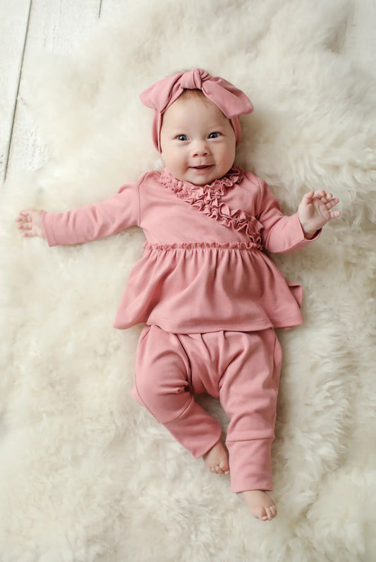 Lil Bohemian Set in Mauve Glow  - Doodlebug's Children's Boutique