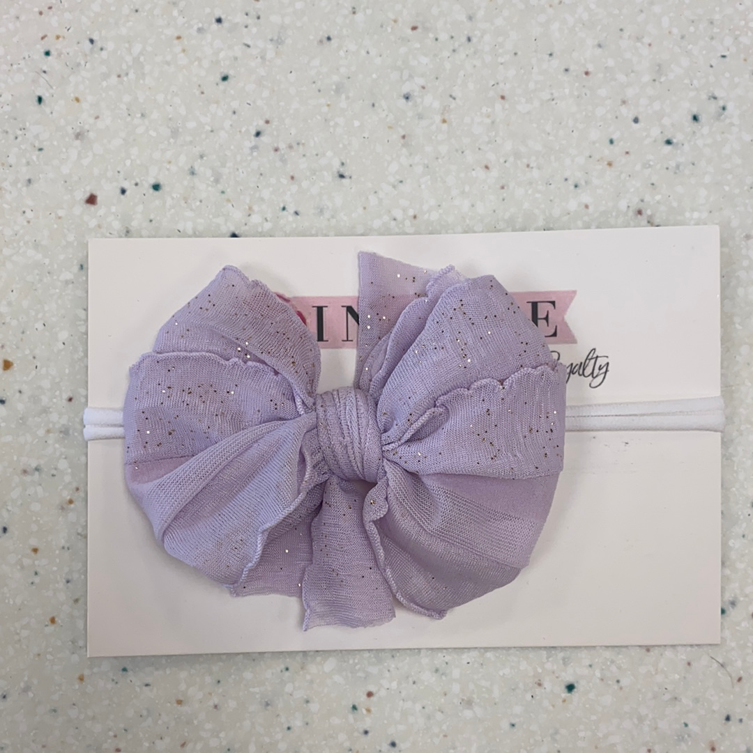 Lilac Glitter Mini Headband  - Doodlebug's Children's Boutique