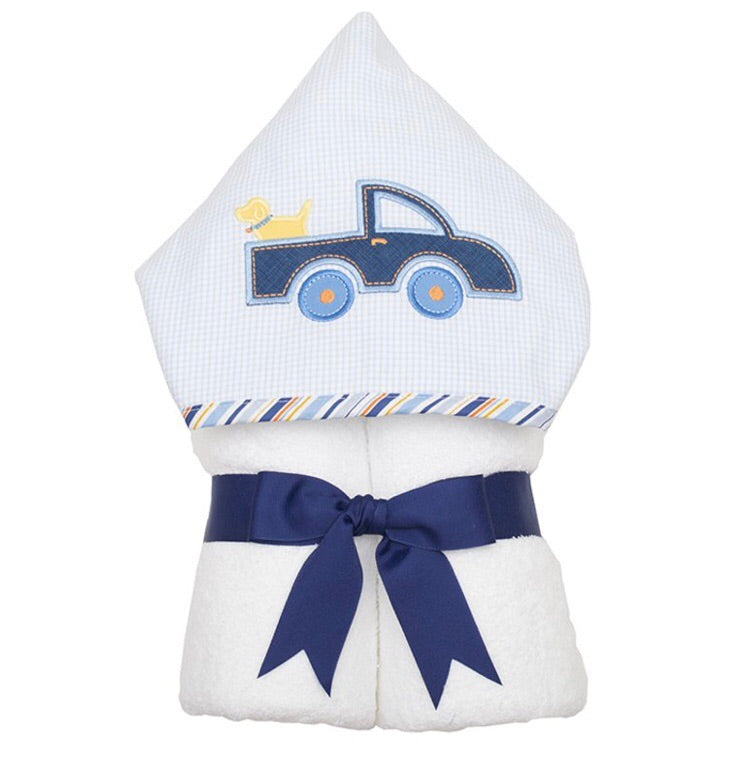 Little Truck Everykid Hooded Towel with Appliqué Little Truck - Doodlebug's Children's Boutique