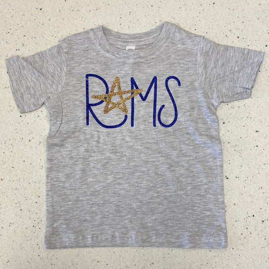 Rams Star Tee  - Doodlebug's Children's Boutique