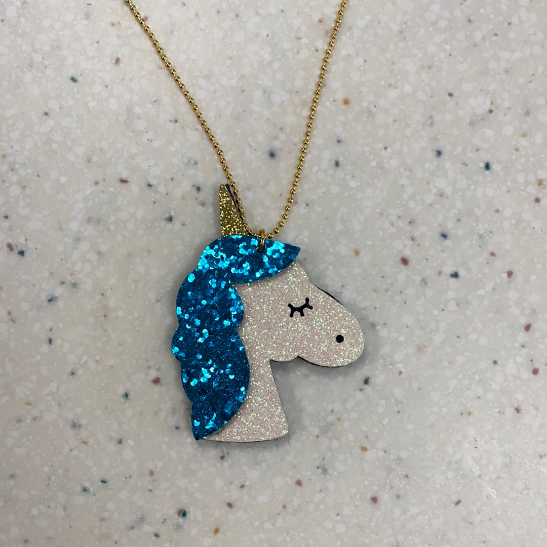 Unicorn Sparkly Friends Necklace  - Doodlebug's Children's Boutique