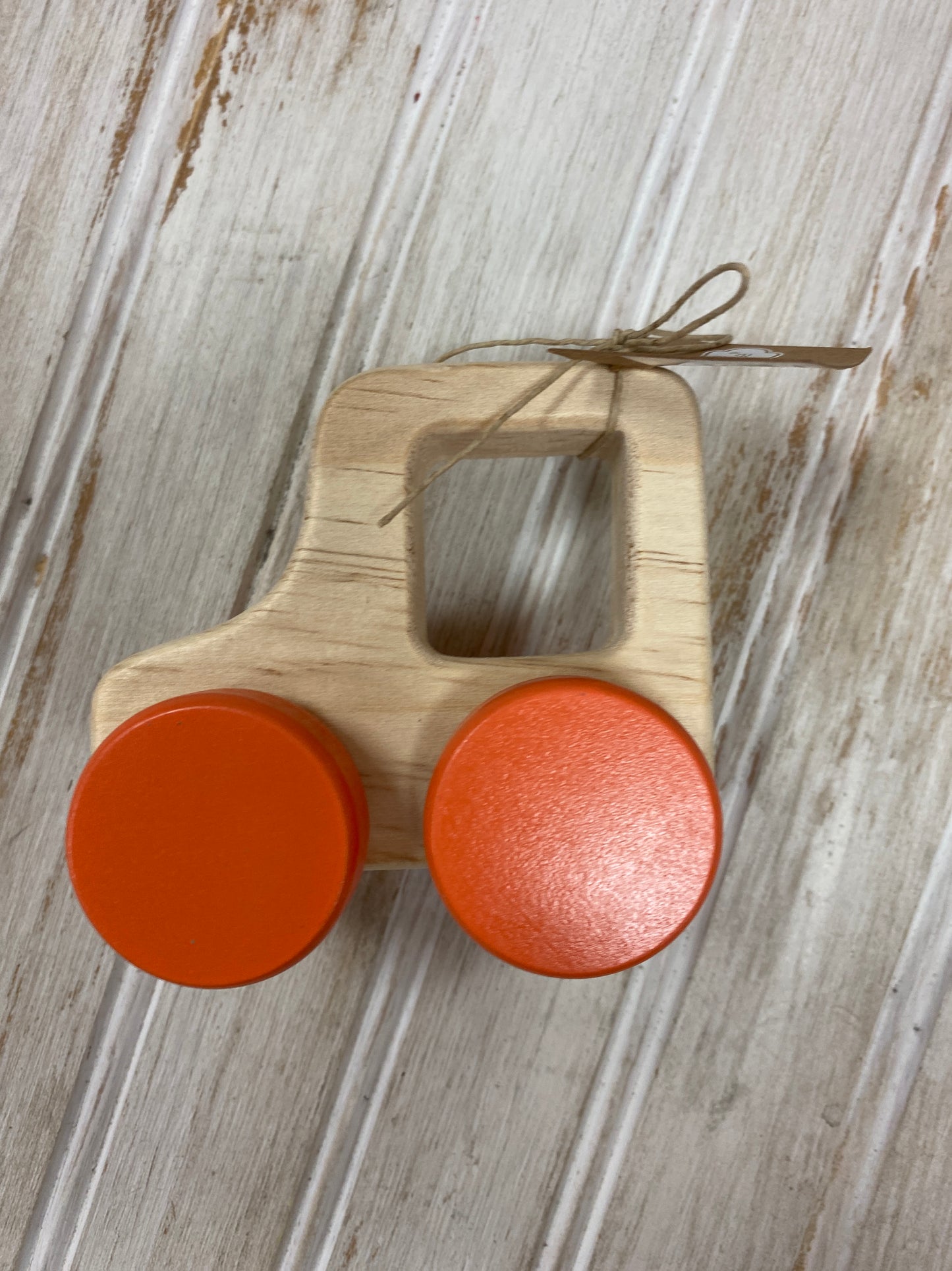Wood Toy Car Orange  - Doodlebug's Children's Boutique