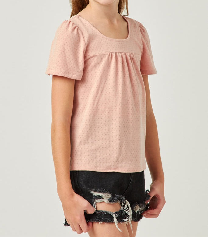 Mauve Textured Knit Shirt  - Doodlebug's Children's Boutique