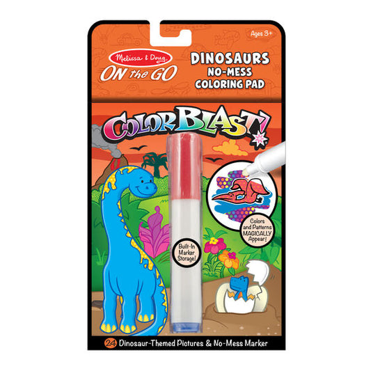Color Blast Dinosaurs No Mess Coloring Pad  - Doodlebug's Children's Boutique
