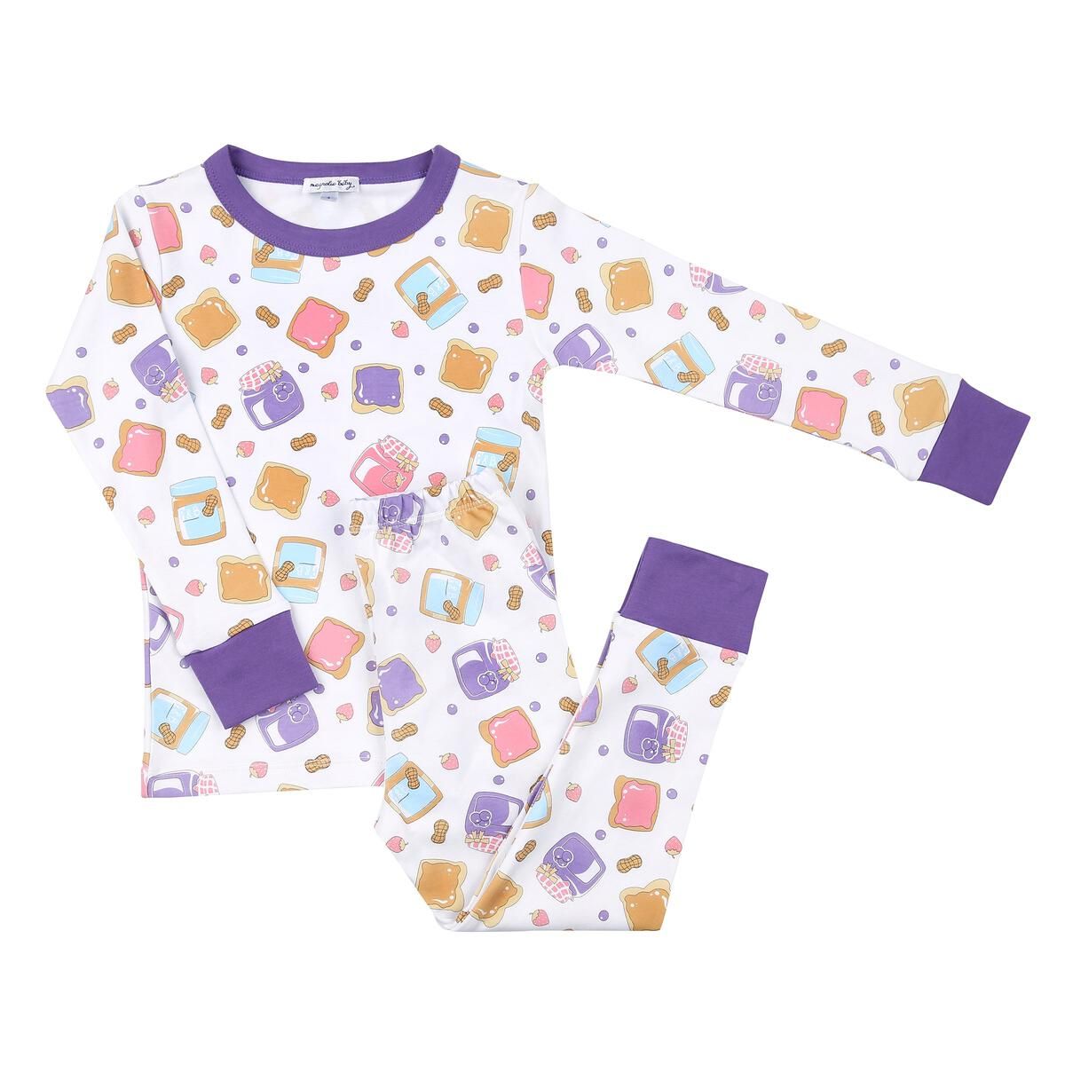 Peanut Butter and Jelly Long Pajamas  - Doodlebug's Children's Boutique