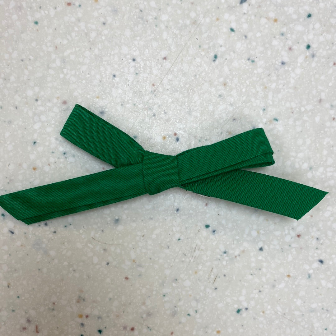 Solid Hand Tied Hair Clip Emerald Green - Doodlebug's Children's Boutique