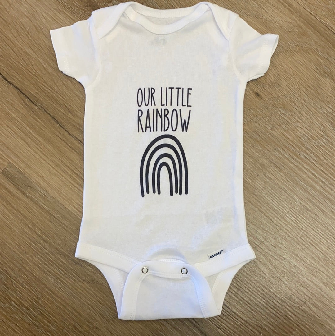 Rainbow Baby Pregnancy Announcement Onesie  - Doodlebug's Children's Boutique