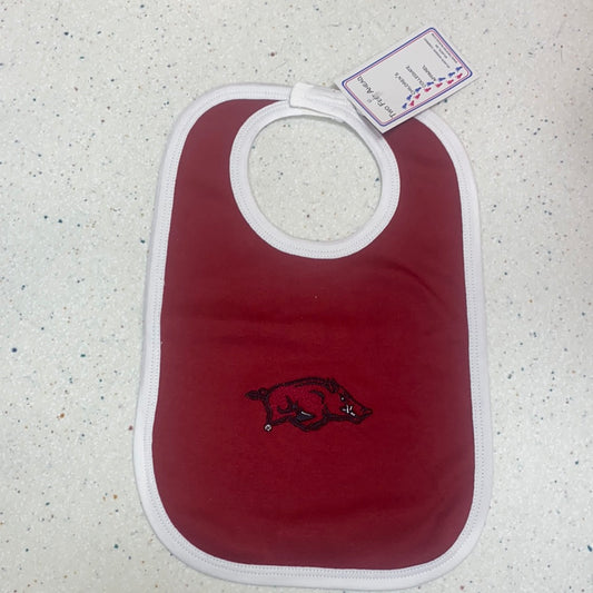 Arkansas Razorback Bib  - Doodlebug's Children's Boutique
