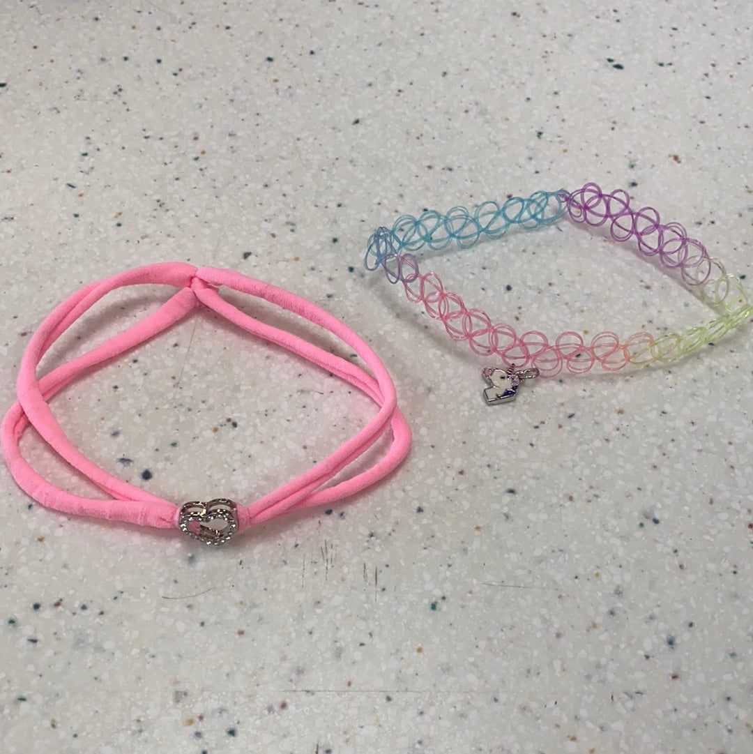 Stretch Tattoo Chokers Unicorn and Pink Heart - Doodlebug's Children's Boutique