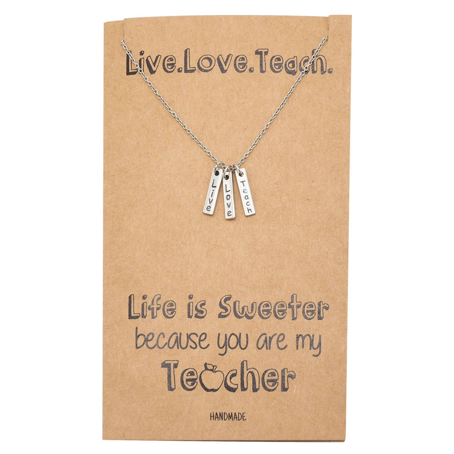 Live Love Teach Necklace  - Doodlebug's Children's Boutique