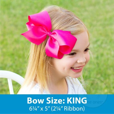 Light Coral King Organza Overlay Bow  - Doodlebug's Children's Boutique
