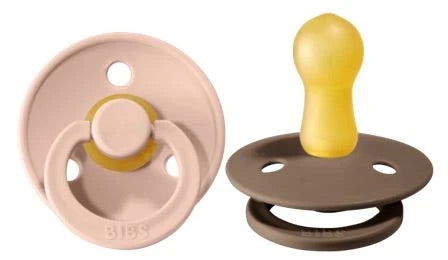 BIBS Pacifier Two Pack in Blush and Dark Oak  - Doodlebug's Children's Boutique