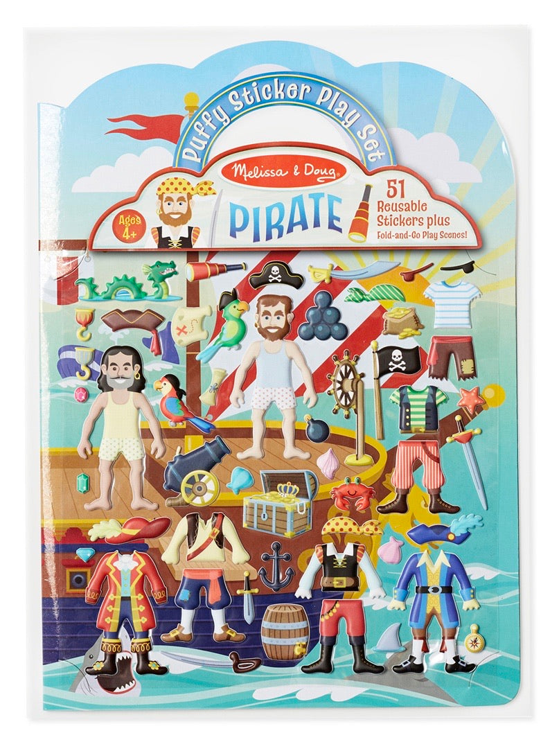 Pirate Puffy Sticker Play Set  - Doodlebug's Children's Boutique