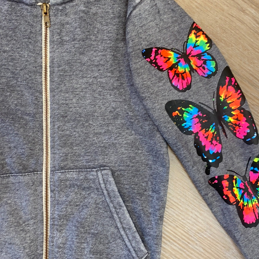 Tie Dye Butterfly Hoodie  - Doodlebug's Children's Boutique