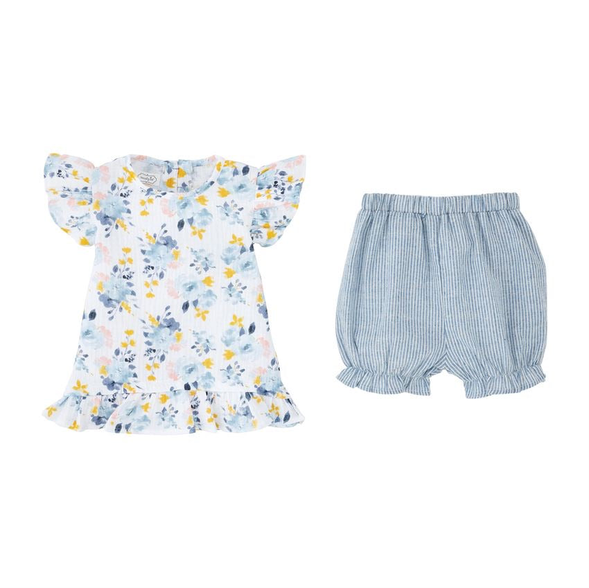 Floral Shirt and Shorts Set  - Doodlebug's Children's Boutique