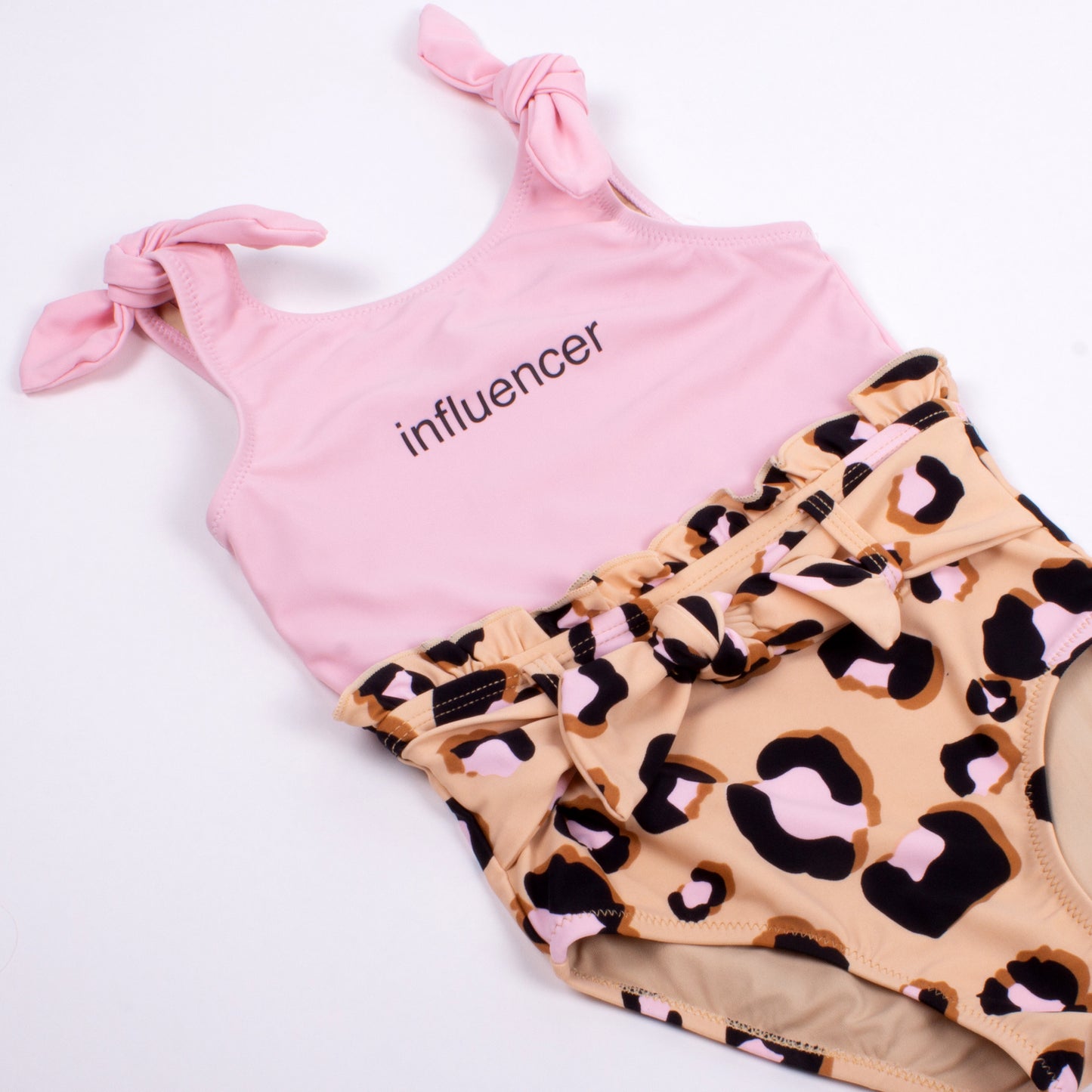 Leopard Influencer Ruffle Waist Swimsuit  - Doodlebug's Children's Boutique