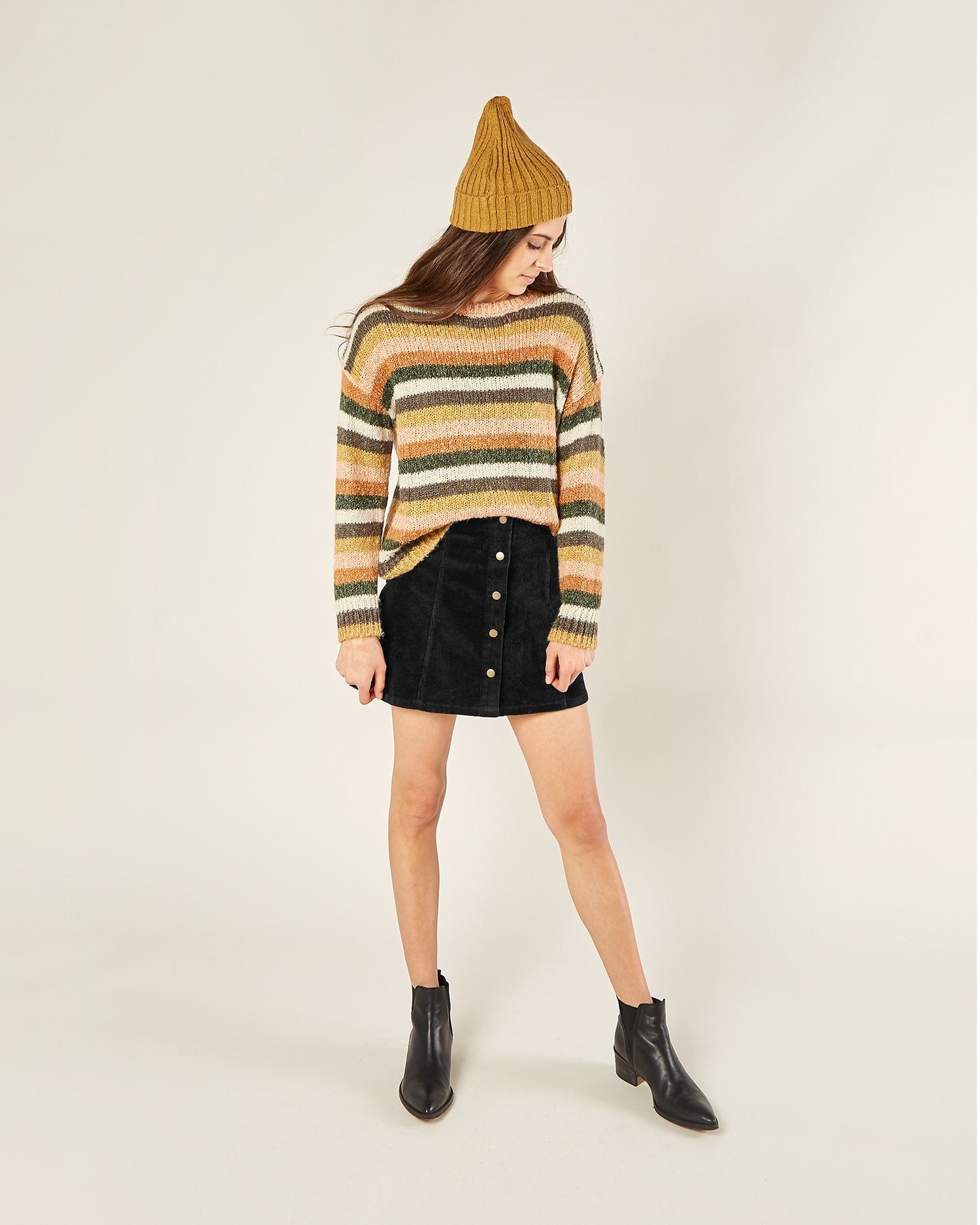 Multi Stripe Aspen Sweater Adult  - Doodlebug's Children's Boutique