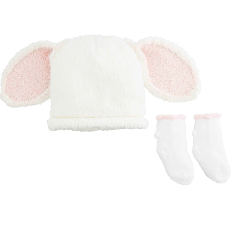 Pink Bunny Hat and Sock Set  - Doodlebug's Children's Boutique