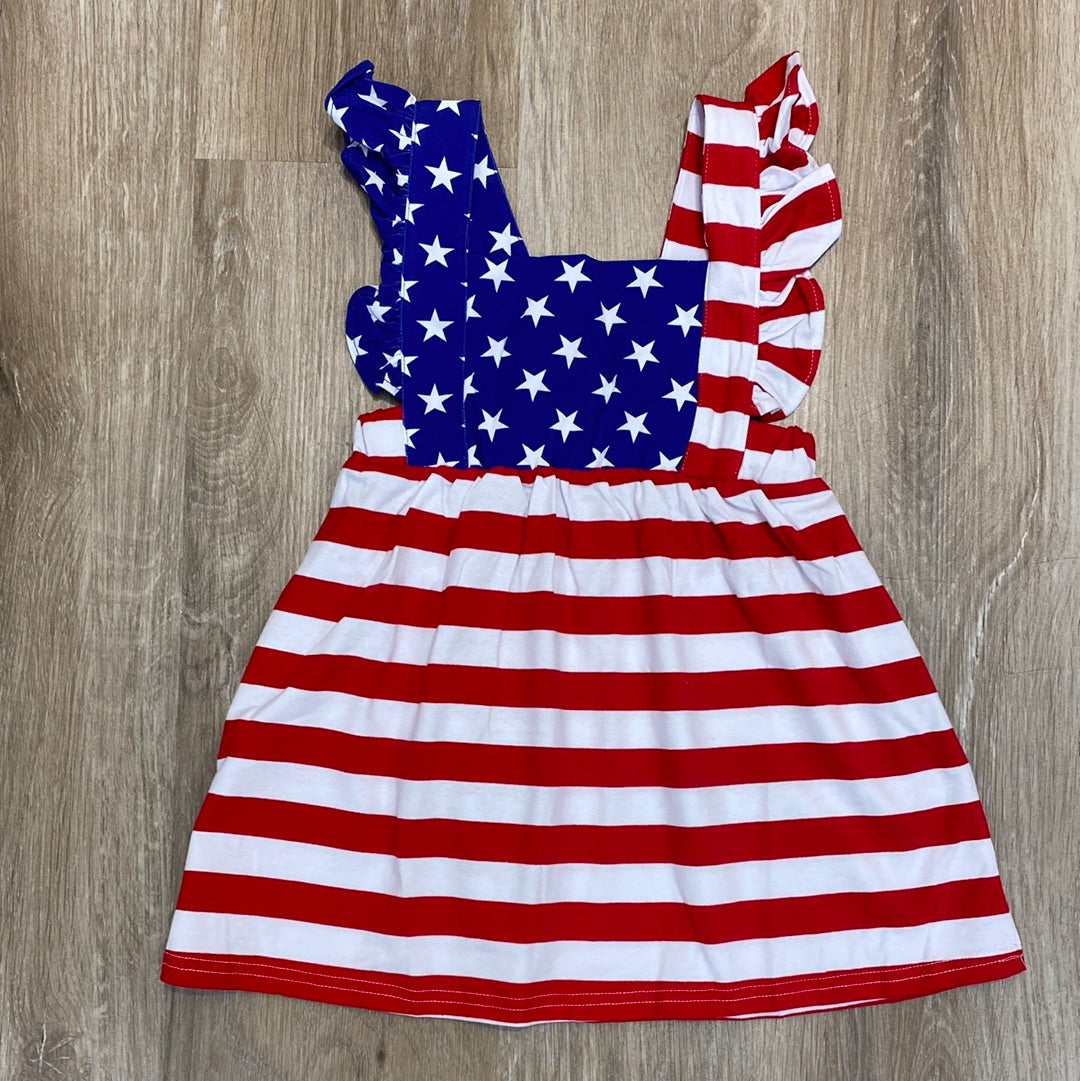 Patriotic Flag Dress  - Doodlebug's Children's Boutique