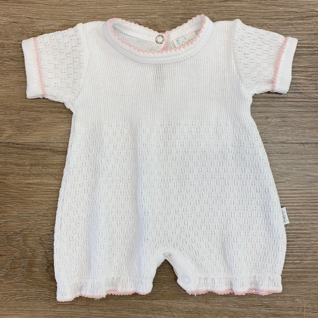White Bubble with Pink Trim  - Doodlebug's Children's Boutique