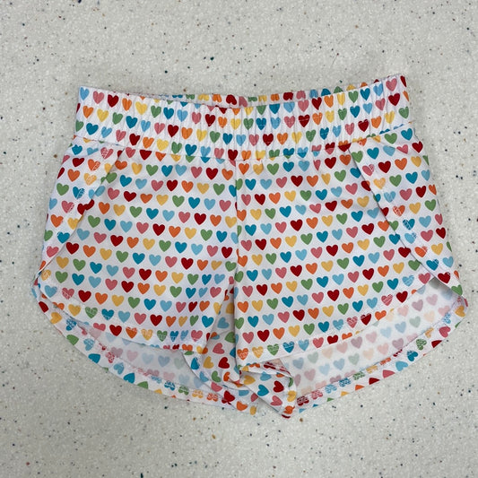 Leisure Shorts in Hearts  - Doodlebug's Children's Boutique