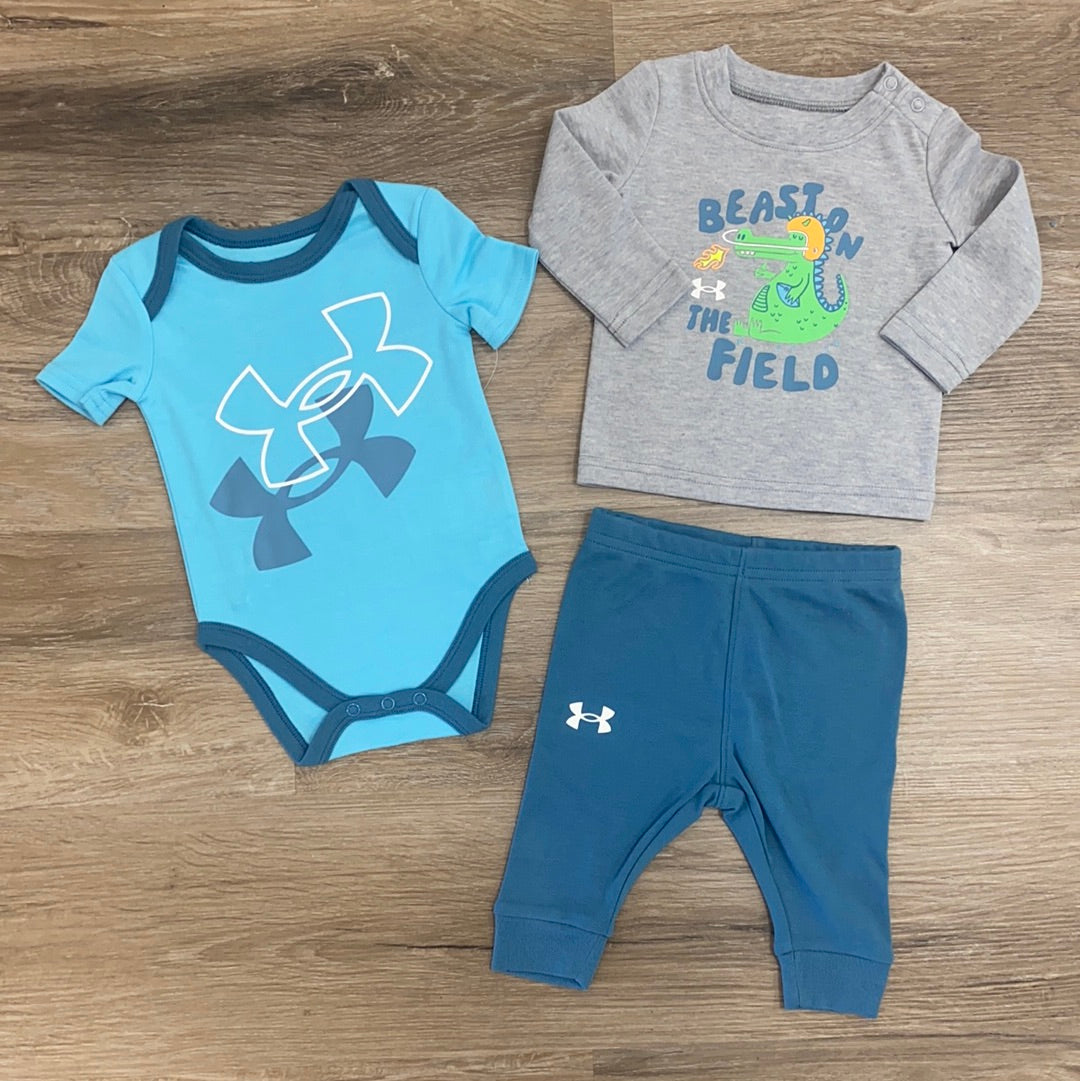 Beast on the Field Three Piece Set  - Doodlebug's Children's Boutique