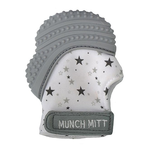 Munch Mitt in Grey Stars  - Doodlebug's Children's Boutique