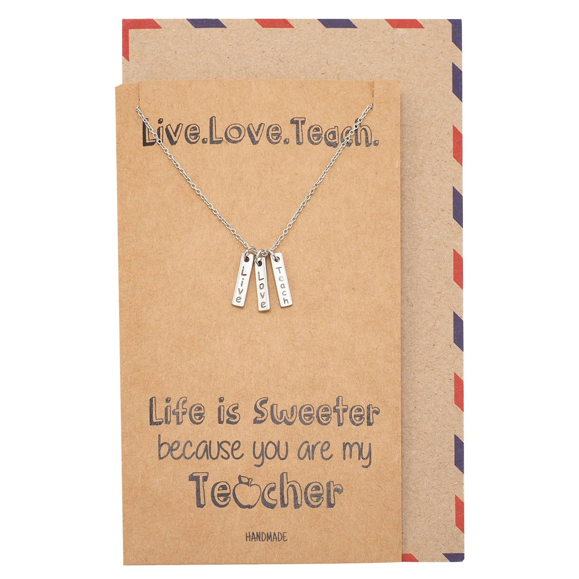 Live Love Teach Necklace  - Doodlebug's Children's Boutique