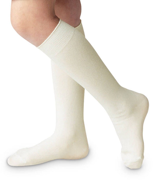 Nylon Knee High Socks in Pearl White  - Doodlebug's Children's Boutique