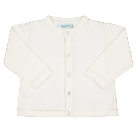 Classic Knit Cardigan in Ivory  - Doodlebug's Children's Boutique