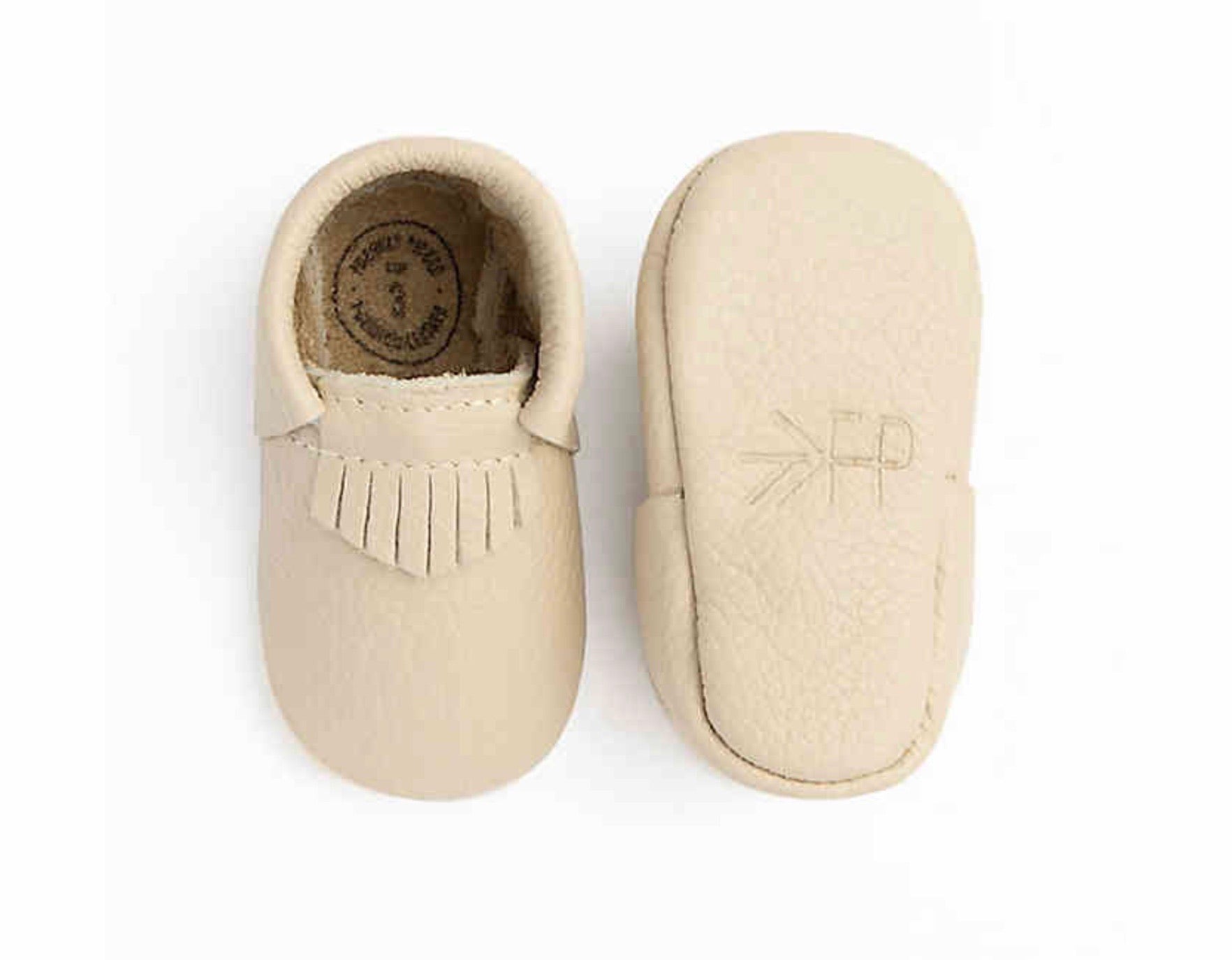 The First Pair City Mocc in Cream 0 - Doodlebug's Children's Boutique