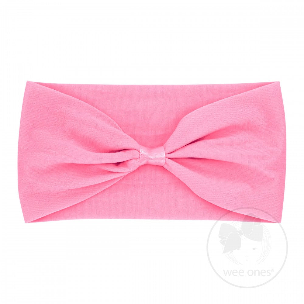 Hot Pink Nylon Add-A-Bow Baby Band  - Doodlebug's Children's Boutique