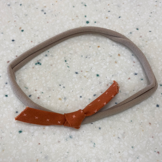 Hand Tied Knot on Nylon in Orange X  - Doodlebug's Children's Boutique