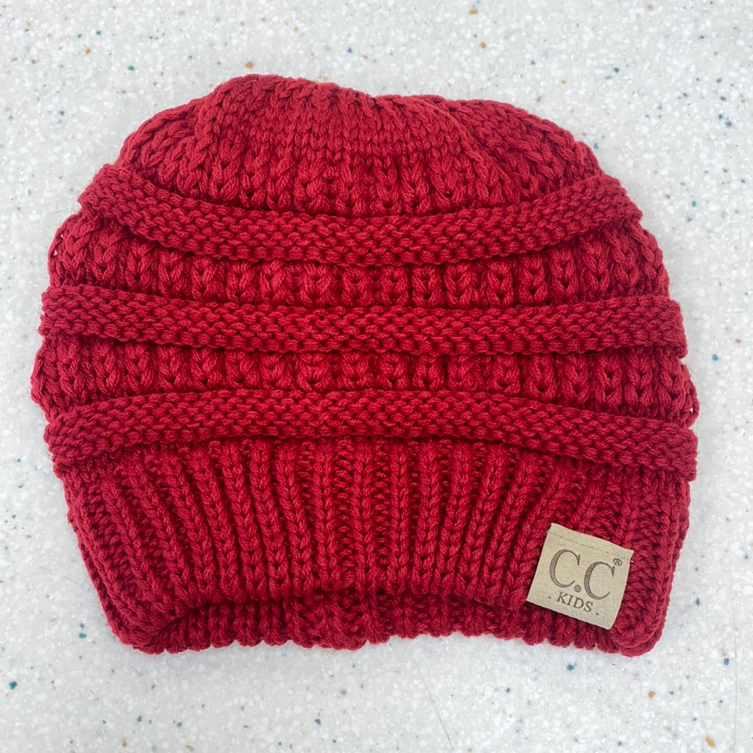 Classic Knit Beanie in Red  - Doodlebug's Children's Boutique