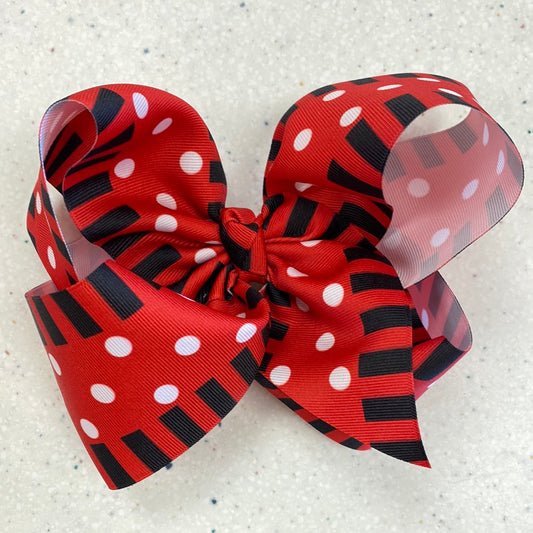 Red Polka Dot Bow  - Doodlebug's Children's Boutique