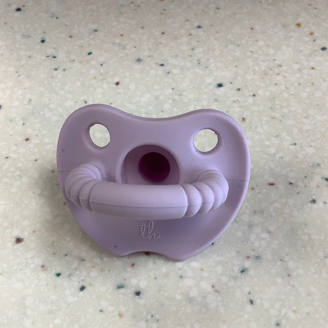Round Sili Soother in Lavender Fog  - Doodlebug's Children's Boutique