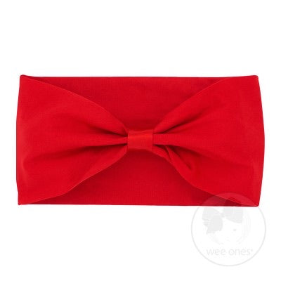 Red Nylon Add-A-Bow Baby Band  - Doodlebug's Children's Boutique