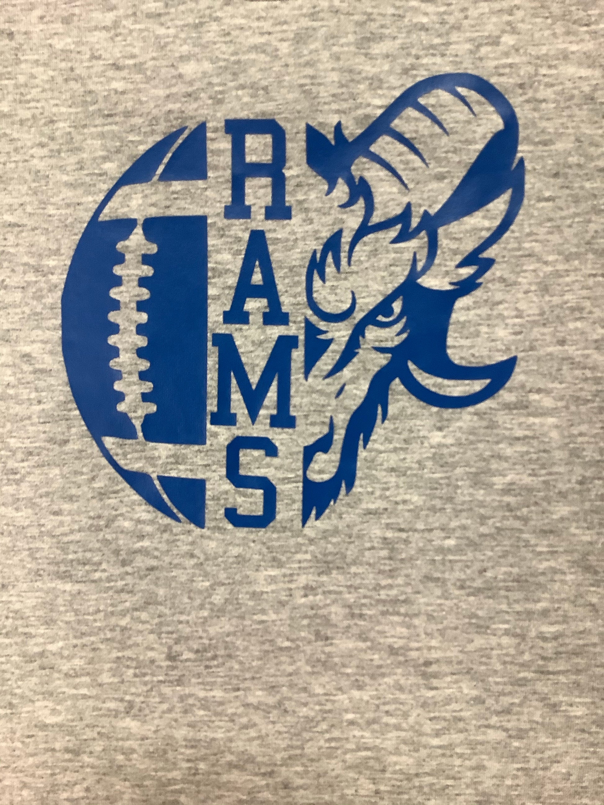 Rams Gray Football Tee  - Doodlebug's Children's Boutique