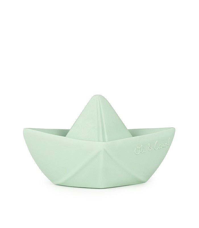 Mint Origami Bath Boat  - Doodlebug's Children's Boutique