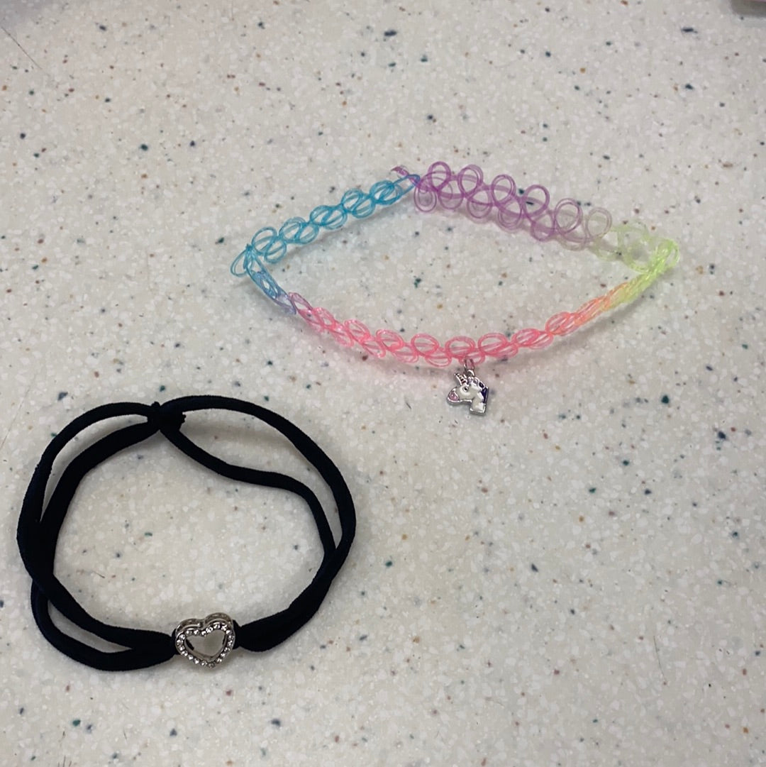 Stretch Tattoo Chokers Unicorn and Black Heart - Doodlebug's Children's Boutique