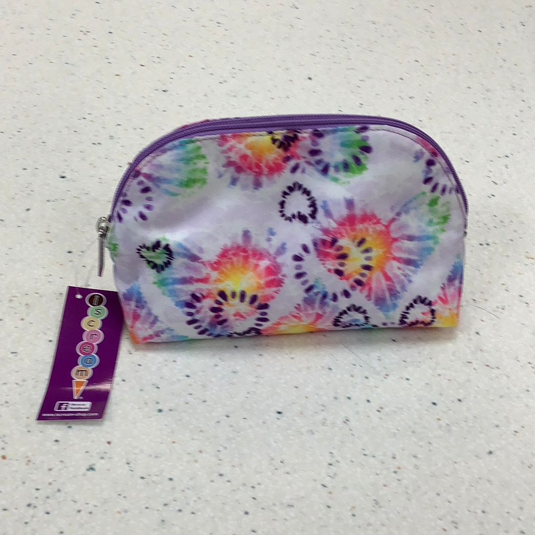 Heart Tie Dye Oval Cosmetic Bag  - Doodlebug's Children's Boutique