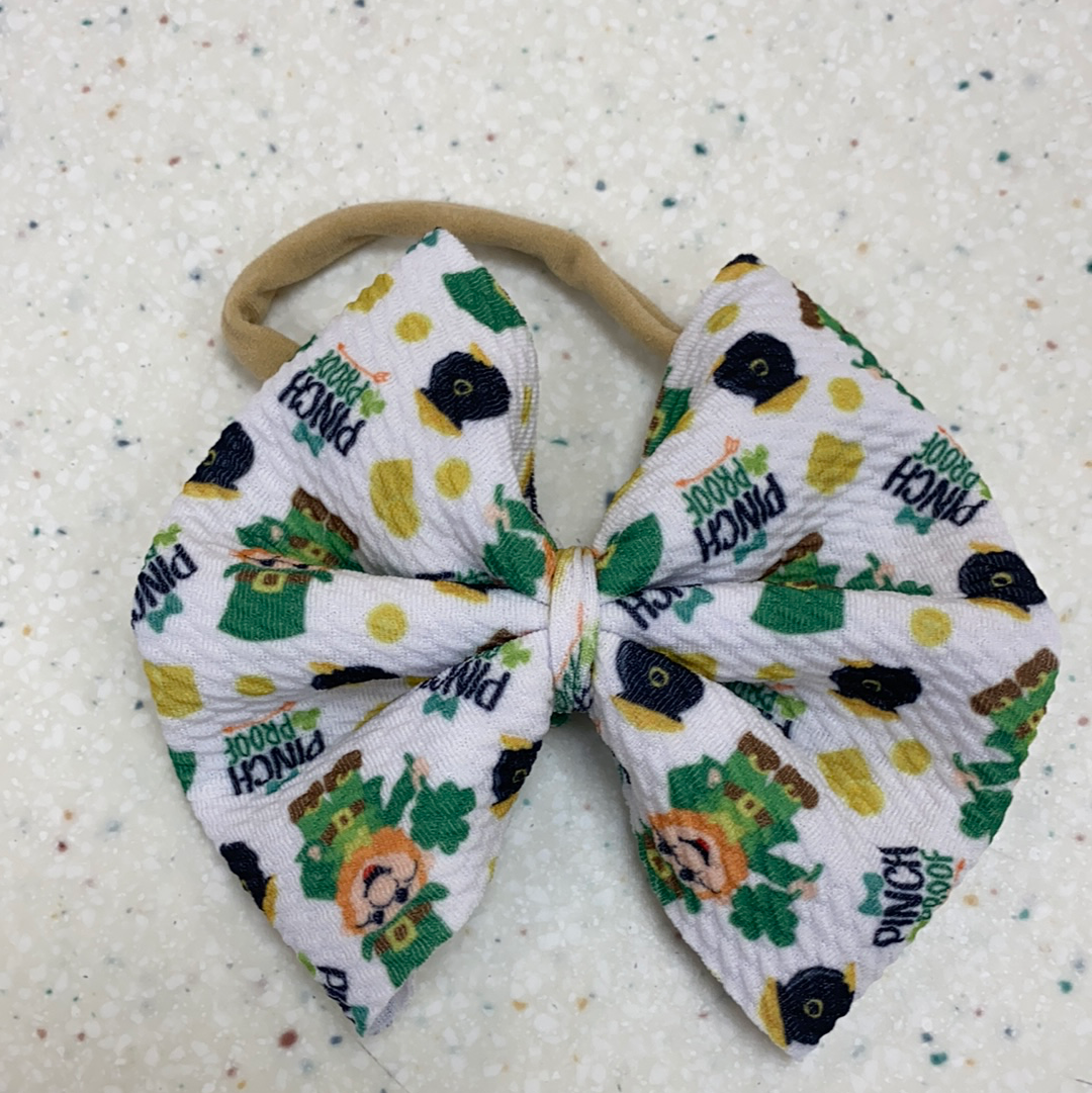 Pinch Proof Bow on Nylon  - Doodlebug's Children's Boutique