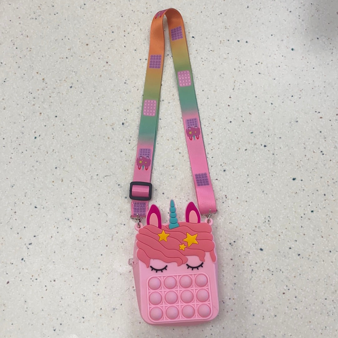 Pink Unicorn Popper Purse  - Doodlebug's Children's Boutique