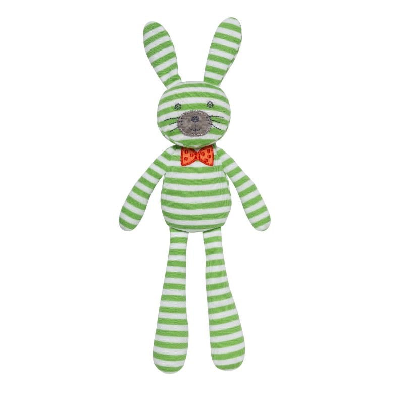 Green Stripes Spring Bunny  - Doodlebug's Children's Boutique
