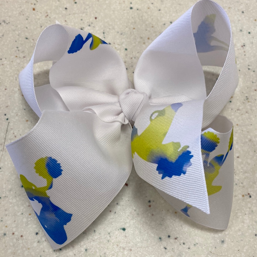 Rams Neon Watercolor Cheer Bow  - Doodlebug's Children's Boutique