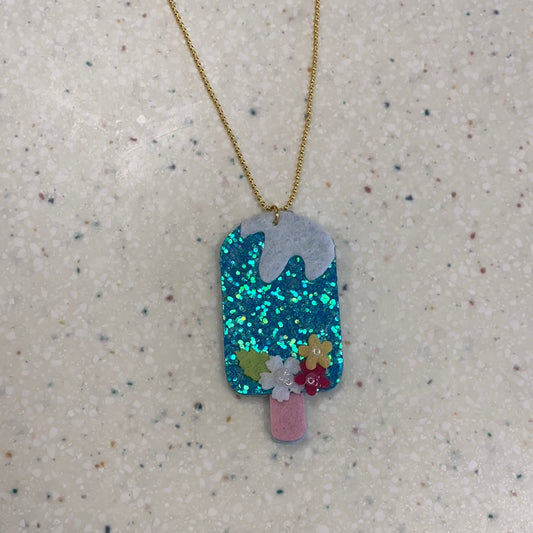 Popsicle Sparkly Friends Necklace  - Doodlebug's Children's Boutique