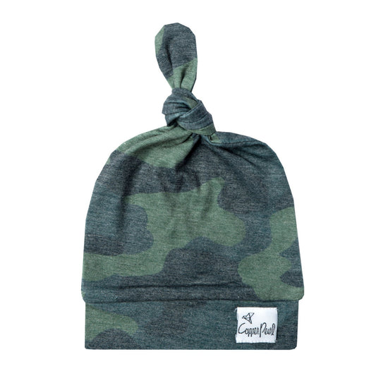 Hunter Top Knot Hat  - Doodlebug's Children's Boutique