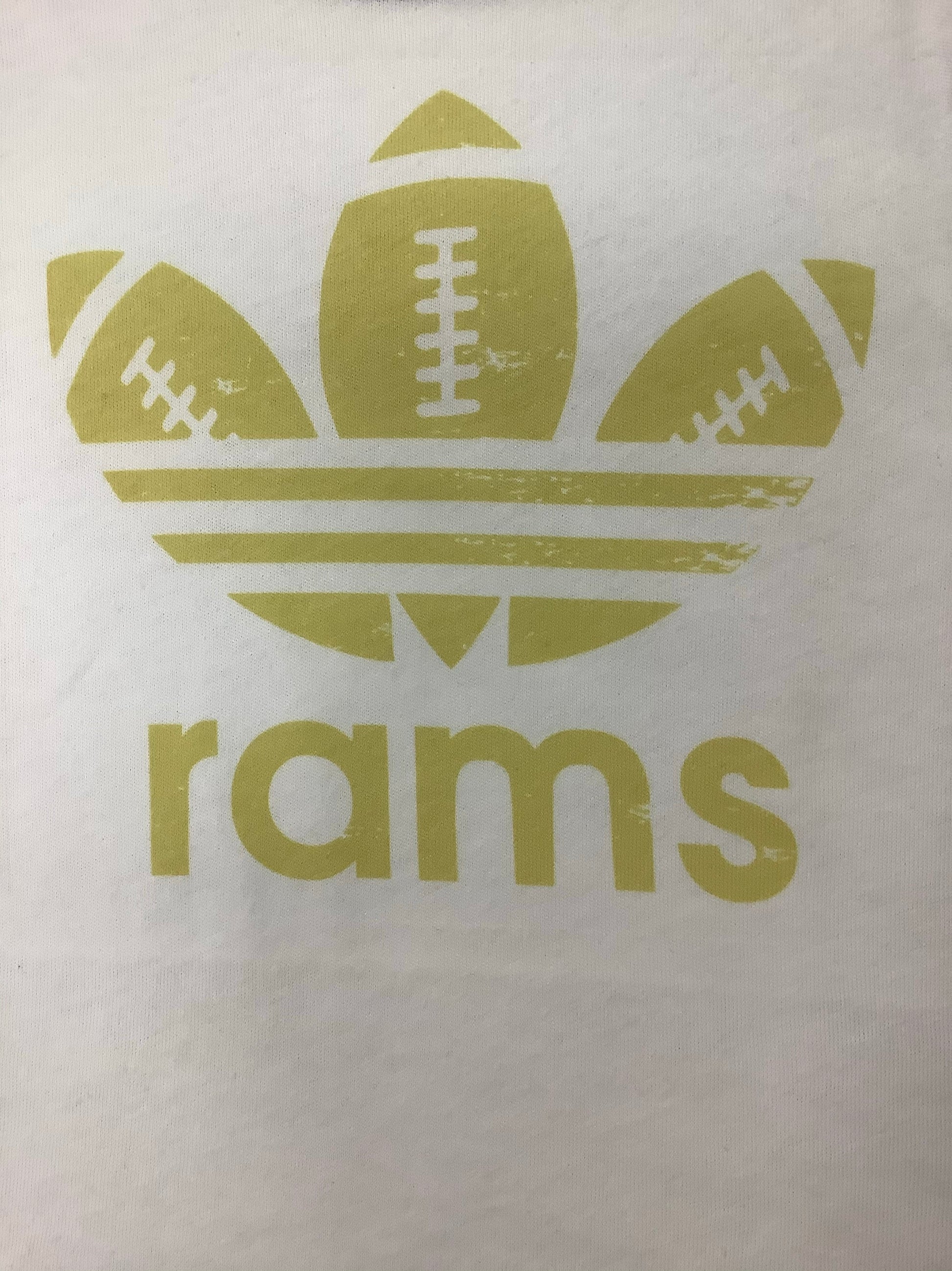Rams White Football Tee  - Doodlebug's Children's Boutique